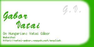 gabor vatai business card